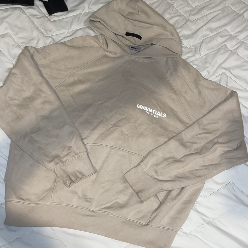 Fear of god Essentials hoodie oatmeal